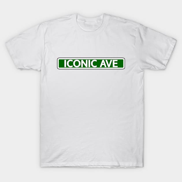 Iconic Ave Street Sign T-Shirt by Mookle